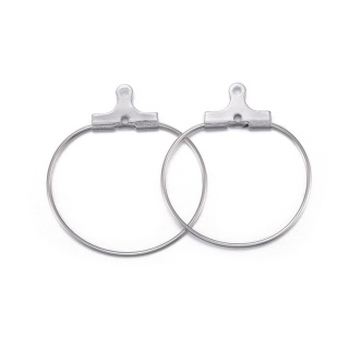 Baza kolczyka koło z uchwytem stal chirurgiczna 316L 25 mm 4 szt