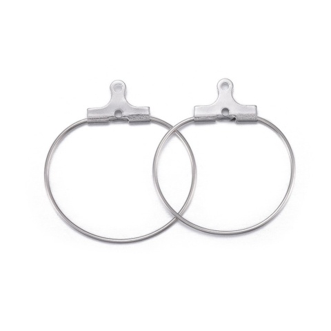 Baza kolczyka koło z uchwytem stal chirurgiczna 316L 25 mm 4 szt