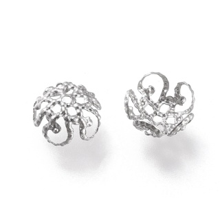 Czapeczki do koralików stal chirurgiczna 316L 8x4 mm 10 szt