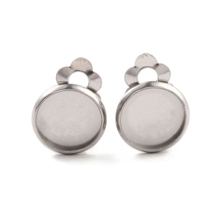 Klipsy z bazą kaboszonu 10 mm stal chirurgiczna 316L 2 szt