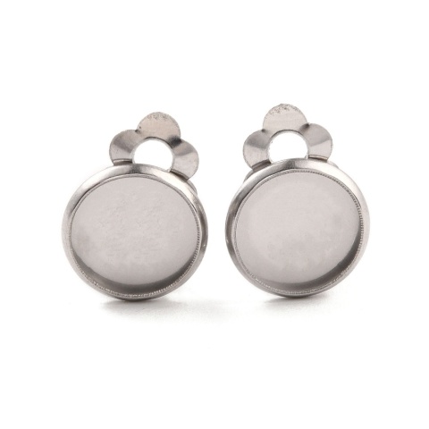 Klipsy z bazą kaboszonu 10 mm stal chirurgiczna 316L 2 szt