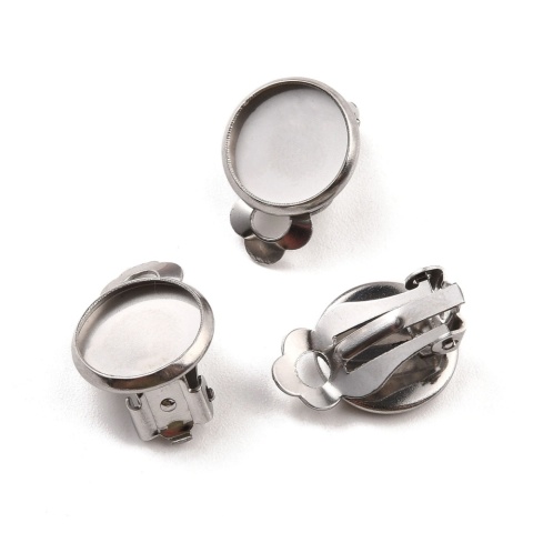 Klipsy z bazą kaboszonu 10 mm stal chirurgiczna 316L 2 szt