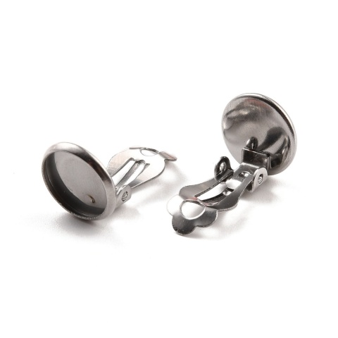 Klipsy z bazą kaboszonu 10 mm stal chirurgiczna 316L 2 szt