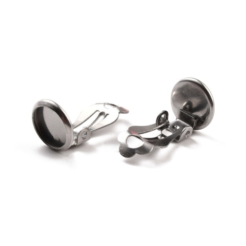 Klipsy z bazą kaboszonu 12 mm stal chirurgiczna 316L 2 szt