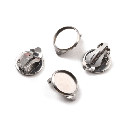 Klipsy z bazą kaboszonu 12 mm stal chirurgiczna 316L 2 szt