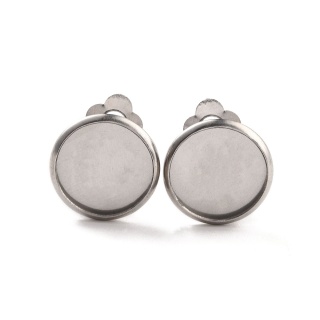 Klipsy z bazą kaboszonu 12 mm stal chirurgiczna 316L 2 szt