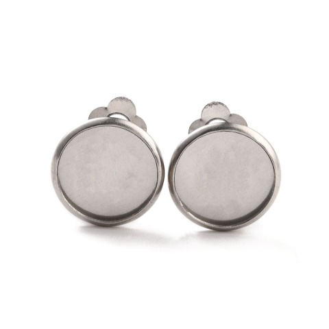 Klipsy z bazą kaboszonu 12 mm stal chirurgiczna 316L 2 szt