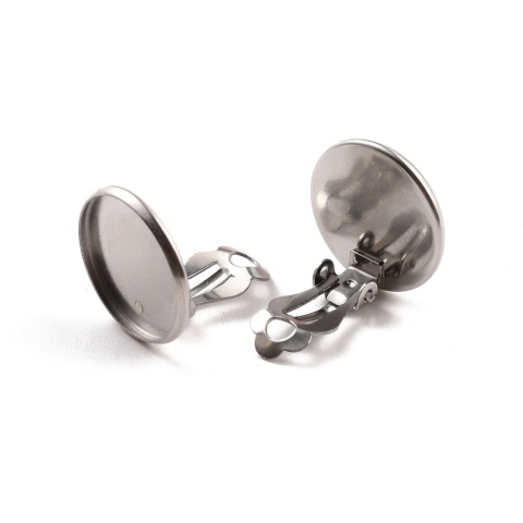 Klipsy z bazą kaboszonu 16 mm stal chirurgiczna 316L 2 szt