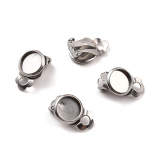 Klipsy z bazą kaboszonu 8 mm stal chirurgiczna 316L 2 szt