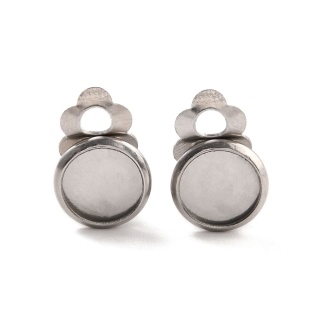 Klipsy z bazą kaboszonu 8 mm stal chirurgiczna 316L 2 szt