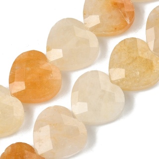 Jadeit topaz serce fasetowane z dziurką 15x15 mm 1 szt.