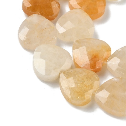 Jadeit topaz serce fasetowane z dziurką 15x15 mm 1 szt.