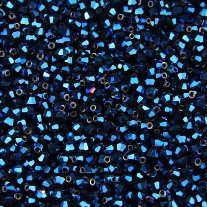 Bicone 3 mm Sapphire Blue 50 szt