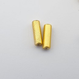 Hematyt walec 13x4 mm Satin Gold 18K 2 szt