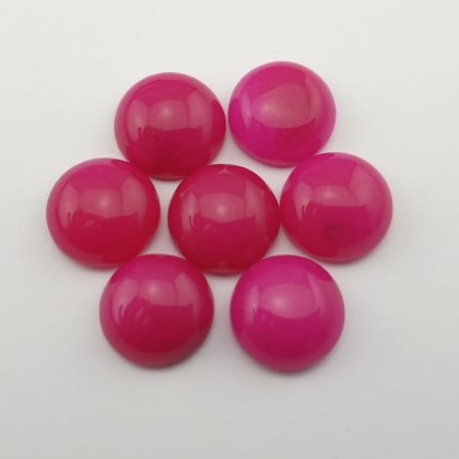 Jadeit magenta kaboszon fi 12 mm 1 szt