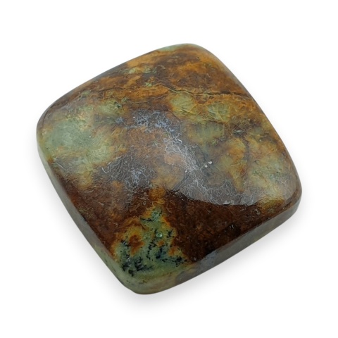 Chalcedon zielony kaboszon 17x17 mm nr 112