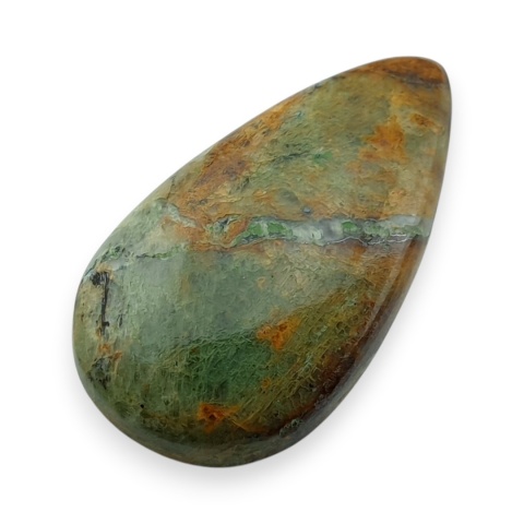 Chalcedon zielony kaboszon 24x14 mm nr 107