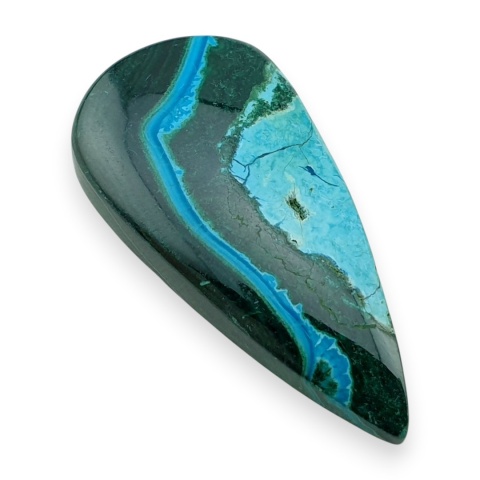 Malachit kaboszon 32x16 mm nr 389