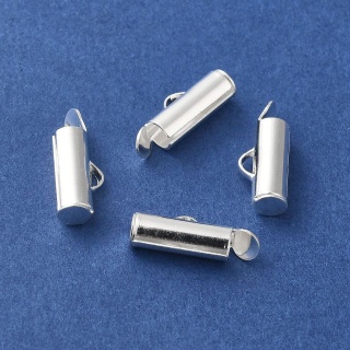 Końcówki tubowe wsuwane mosiądz posrebrzany 12 mm 2 szt