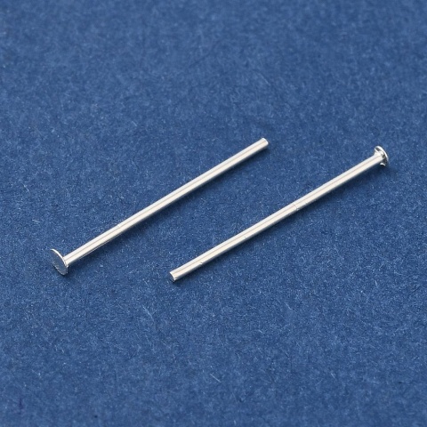 Szpilki gwoździe mosiądz posrebrzany 20x0,6 mm 10 szt