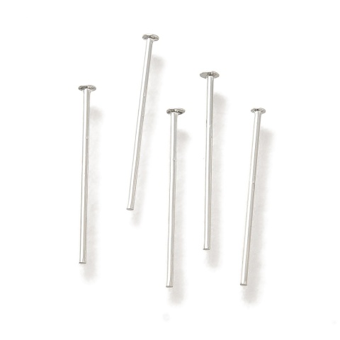 Szpilki gwoździe mosiądz posrebrzany 15x0,6 mm 10 szt