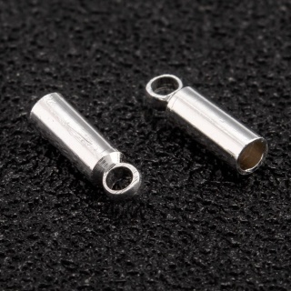 Końcówki do wklejania mosiądz posrebrzany 1,5 mm 2 szt
