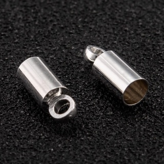 Końcówki do wklejania mosiądz posrebrzany 3 mm 2 szt