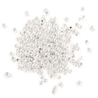Kulka przekładka mosiądz posrebrzany 3x2,5 mm 10 szt