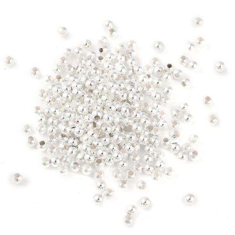 Kulka przekładka mosiądz posrebrzany 3x2,5 mm 10 szt