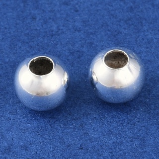 Kulka przekładka mosiądz posrebrzany 5 mm 10 szt