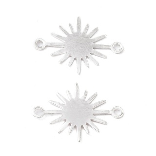 Łącznik słońce mosiądz posrebrzany 18x13 mm 1 szt