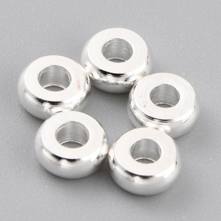 Przekładka dysk mosiądz posrebrzany 6x1,6 mm 10 szt.