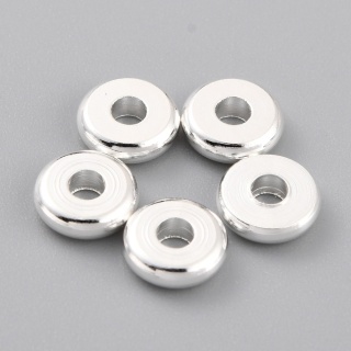 Przekładka dysk mosiądz posrebrzany 4x1,5 mm 10 szt.