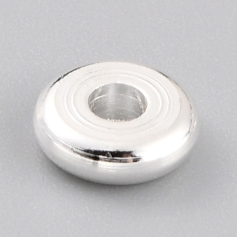 Przekładka dysk mosiądz posrebrzany 4x1,5 mm 10 szt.