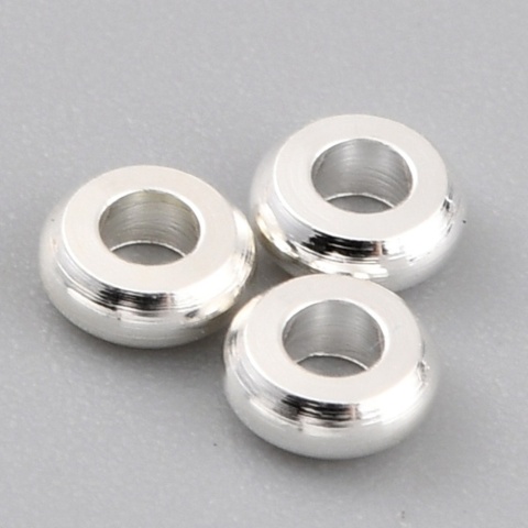 Przekładka dysk mosiądz posrebrzany 3x1,2 mm 10 szt.