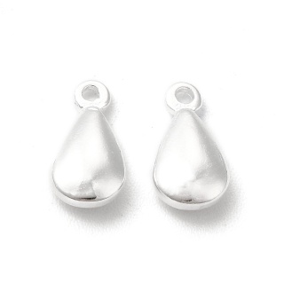 Zawieszka kropla mosiądz posrebrzany 9,5x5 mm 1 szt