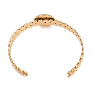 Bransoletka bangle z bazą kaboszonu 20 mm kolor złoty powłoka IP