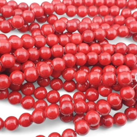 Jadeit czerwony kula 10 mm sznur