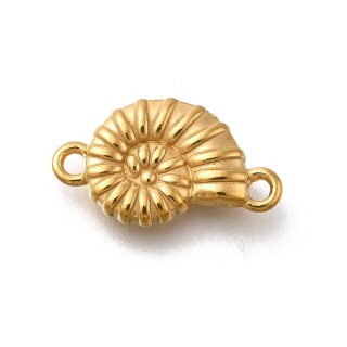 Łącznik muszla stal szlachetna 18,5x10,5 mm 1 szt pozłacany powłoka IP