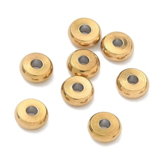Przekładka dysk stal szlachetna 6x1,5 mm 10 szt pozłacana powłoka IP
