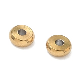 Przekładka dysk stal szlachetna 6x1,5 mm 10 szt pozłacana powłoka IP