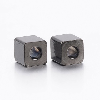 Przekładka kostka stal szlachetna 4x4 mm 1 szt kolor czarny powłoka IP