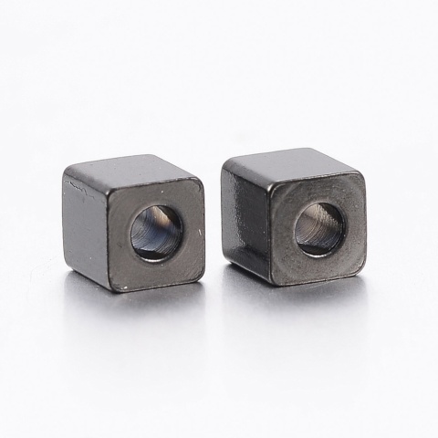 Przekładka kostka stal szlachetna 4x4 mm 1 szt kolor czarny powłoka IP