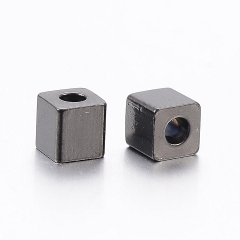 Przekładka kostka stal szlachetna 4x4 mm 1 szt kolor czarny powłoka IP