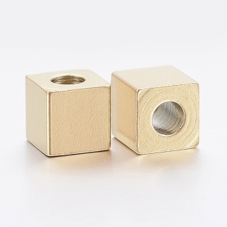 Przekładka kostka stal szlachetna 6x6 mm 1 szt kolor złoty powłoka IP