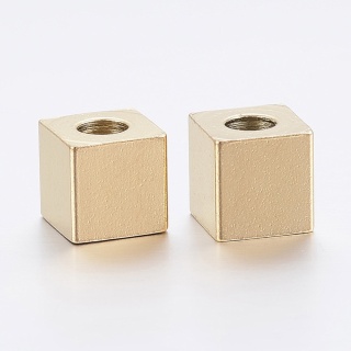 Przekładka kostka stal szlachetna 6x6 mm 1 szt kolor złoty powłoka IP