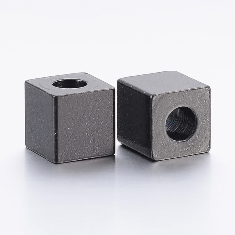Przekładka kostka stal szlachetna 6x6 mm 1 szt kolor czarny powłoka IP