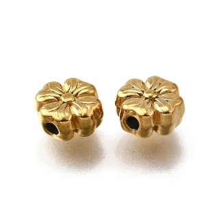 Przekładka kwiatek stal szlachetna 6,2x6,2 mm 1 szt. pozłacana powłoka IP