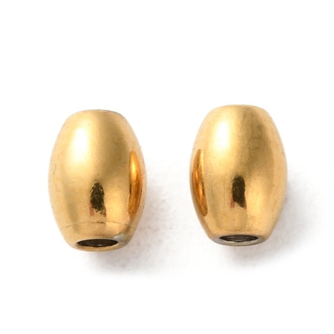 Przekładka owal stal szlachetna 5x4 mm 1 szt pozłacana powłoka IP