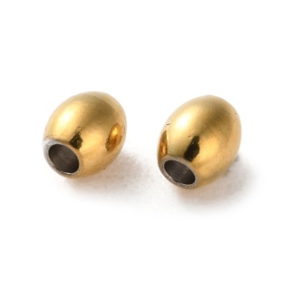 Przekładka owal stal szlachetna 4x3,5 mm 1 szt pozłacana powłoka IP